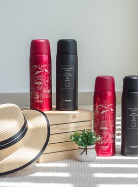 日本象印新款不锈钢子弹头保温杯100ml大容量水杯 SJ-JS08带碗盖