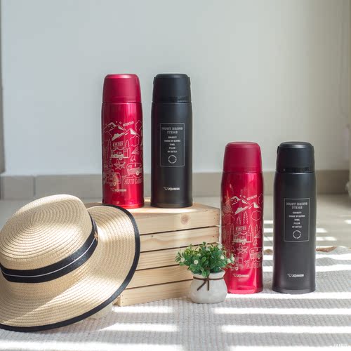 日本象印大容量子弹头带盖保温杯