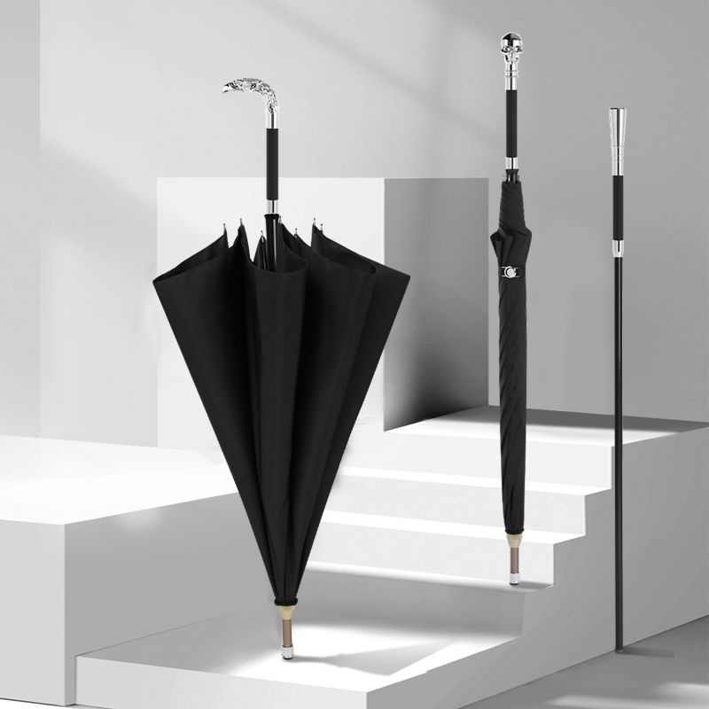 剑伞可拔出古风雨伞男防身纯黑色