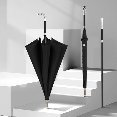 剑伞可拔出古风雨伞男防身纯黑色