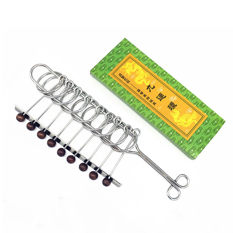 九连环智力解环小学生puzzle益智玩具儿童孔明锁鲁班锁高难度解扣