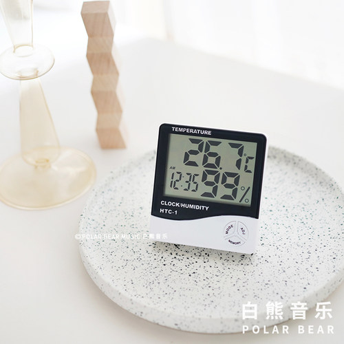 白熊音乐尤克里里温湿度计