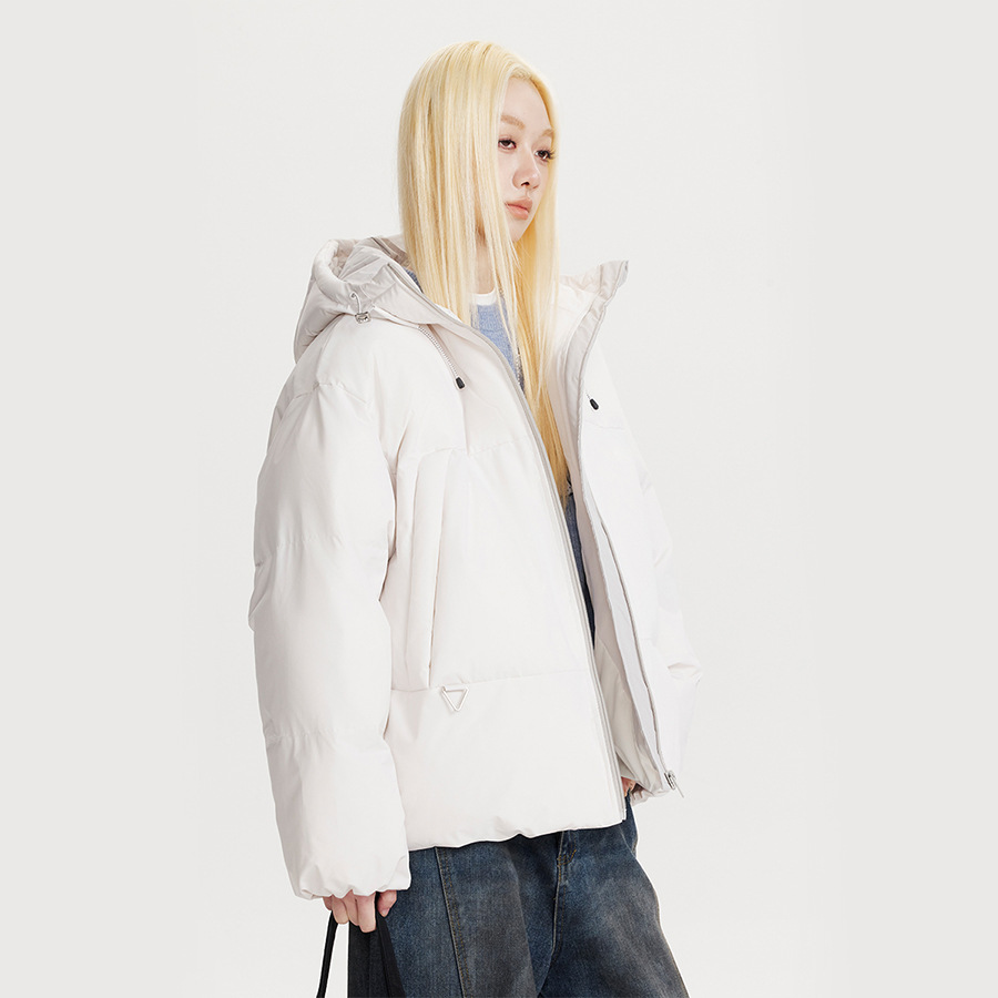 CATTEE美式cleanfit纯色连帽棉衣