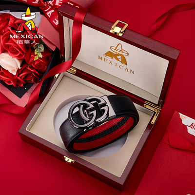 稻草人男头层牛皮时尚潮流