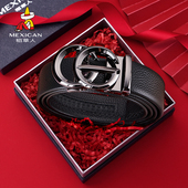 裤 纯牛皮商务休闲正品 腰带潮流 皮带男真皮高档2023新款 稻草人男士