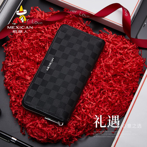 大容量手拿包稻草人商务