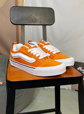 VANS范斯KNU SKOOL低帮橘色经典男女同款面包休闲板鞋VN000D6Z52K