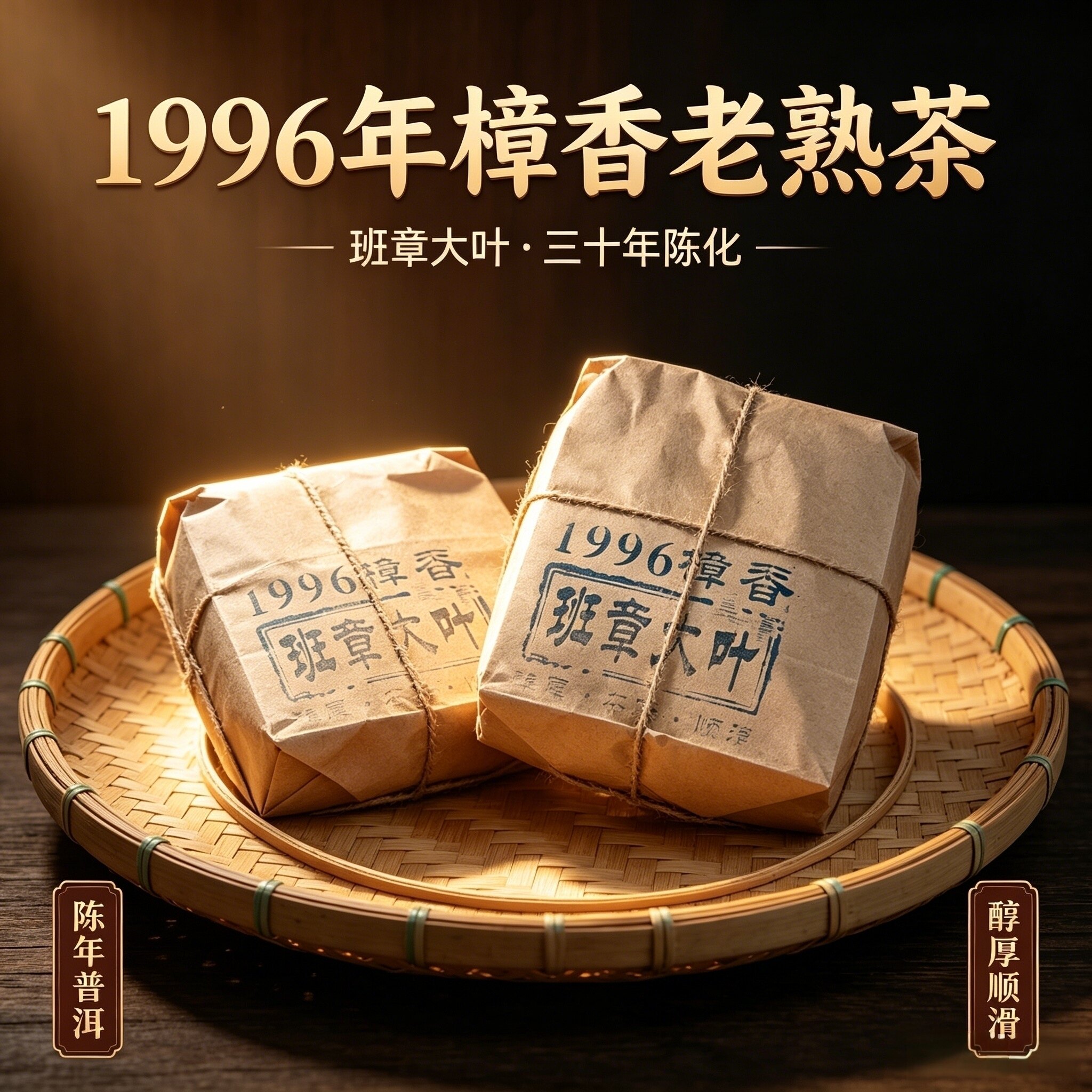 1996年 樟香 班章大叶古树熟散茶 300克 普洱熟茶