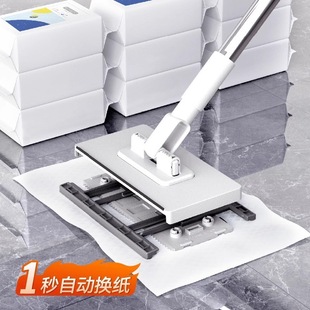 洗脸巾拖把迷你懒人小拖把夹布洗面巾二次利用家用免洗