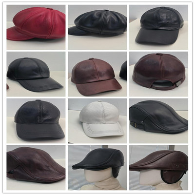 2025新款新潮头层绵羊皮时尚帽子