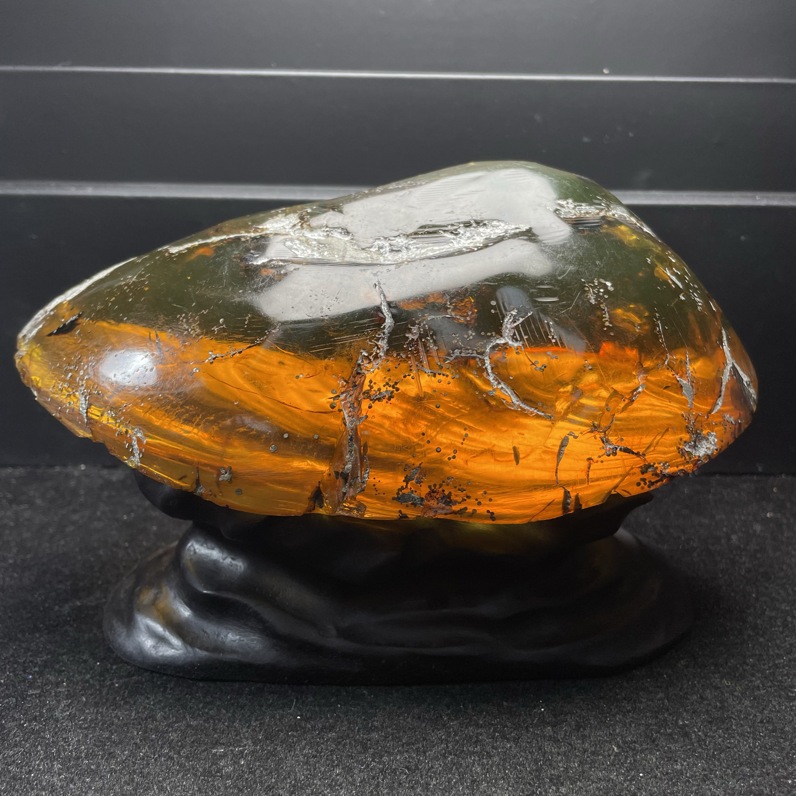 天然缅甸琥珀蜜蜡万福琥珀蜜蜡裸石料手把件精品手把原石精雕摆件