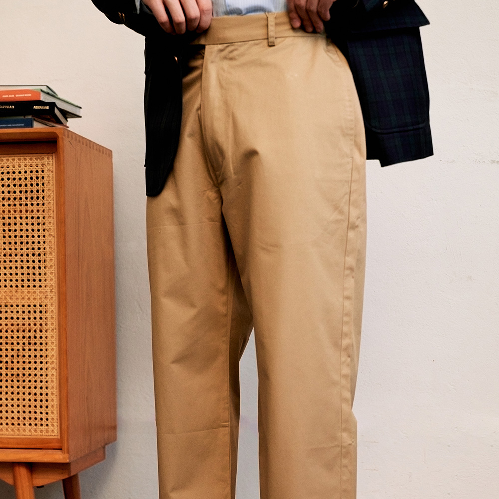 KUFFYLINK直筒卡其裤常春藤