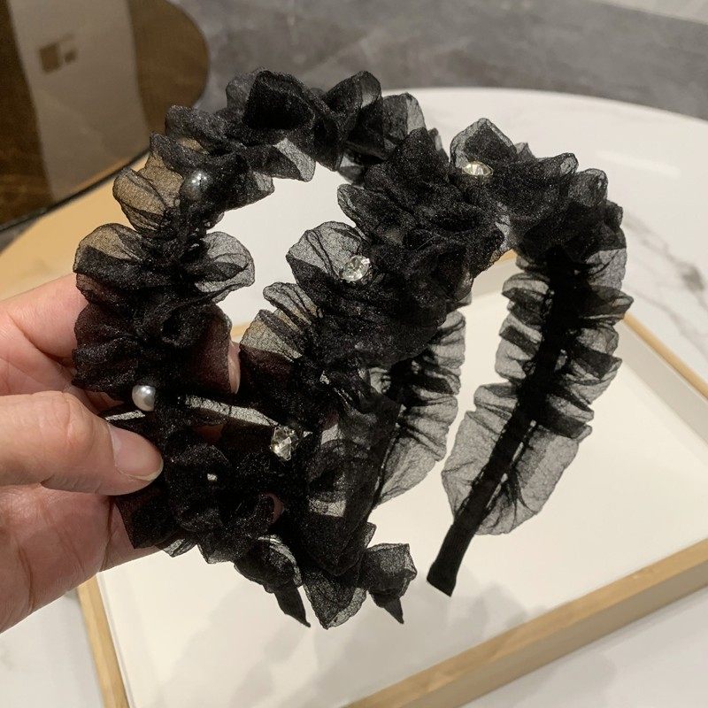 夏季网纱花边发箍褶皱高颅顶发箍女新款显脸小头箍女网红减龄发卡,饰品/流行首饰/时尚饰品新,发饰,淘宝优惠券,粉丝福利购,淘宝优惠卷