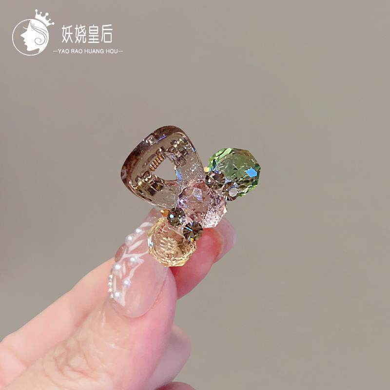 精致可爱彩色水晶迷你公主头对夹小号抓夹韩国侧边夹刘海发夹发卡