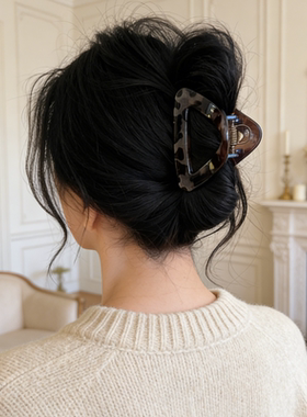 简约三角形头发抓夹秋日高马尾鲨鱼夹发夹女后脑勺2025新夹子发饰