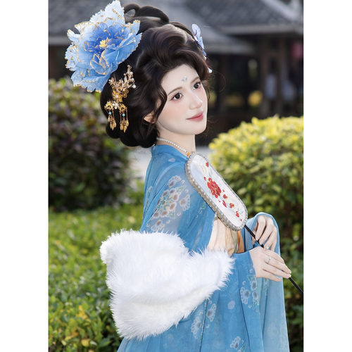 【牡丹国色】27㎝超大烫花烫金古风发饰烫花牡丹汉服仙气唐风头饰