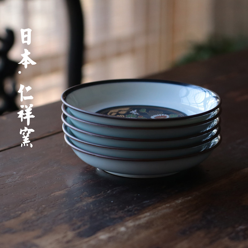 日本有田烧描金陶瓷手工茶托图片