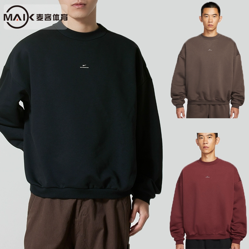 耐克男装圆领卫衣运动上衣加绒保暖长袖套头衫IM5902-237-010