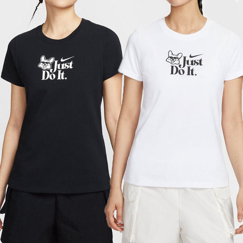 Nike耐克短袖T恤女Just DoIt印花圆领运动休闲上衣IM5974-010-100