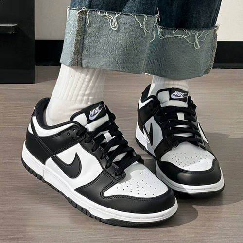 Nike耐克Dunk低帮板鞋男女黑白熊猫情侣休闲运动鞋CW1590-100