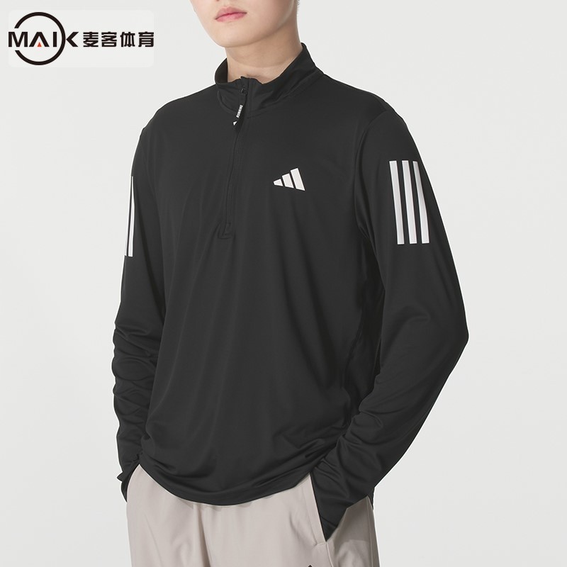 阿迪达斯长袖T恤男2025春季新款