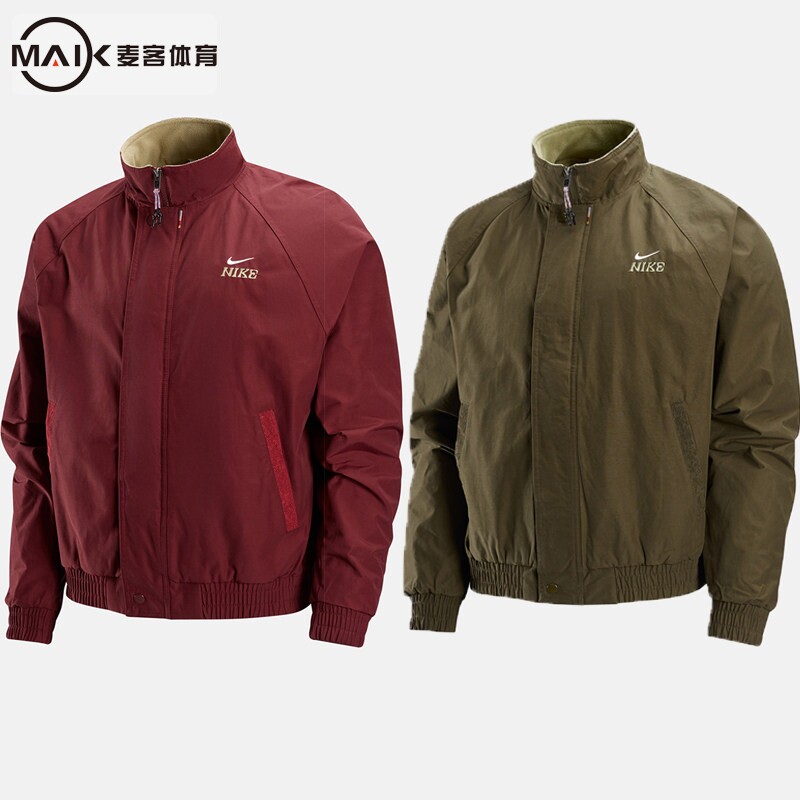 NIKE耐克Club男外套马年限定红色摇粒绒梭织夹克IQ3705-613-212