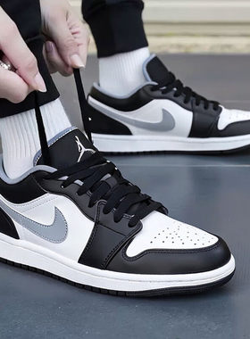 Nike耐克AJ1低帮篮球鞋黑白男女休闲运动鞋553558-040-300-606