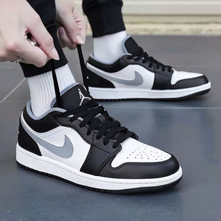 Nike耐克AJ1低帮篮球鞋黑白男女休闲运动鞋553558-040-300-606