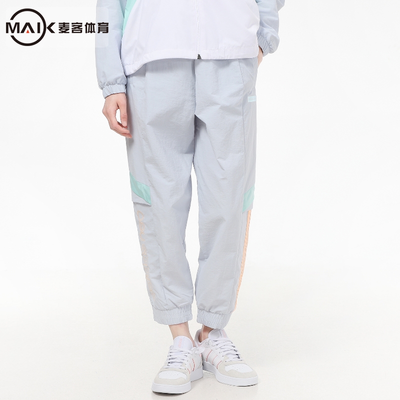 阿迪达斯女裤2021夏季新款跑步梭织透气运动裤长裤 GP5462  XH