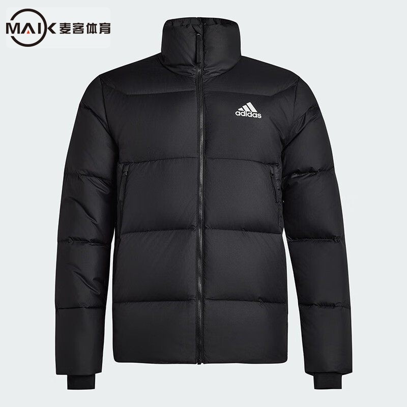 阿迪达斯保暖羽绒服男冬立领防风面包服夹克运动服棉羽外套KF8760