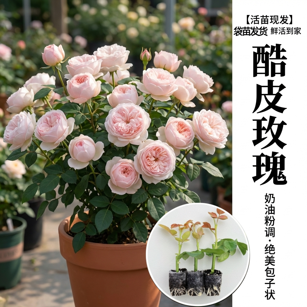 酷皮 月季花苗小苗大花浓香品种月季苗阳台庭院绿植盆栽花园花卉