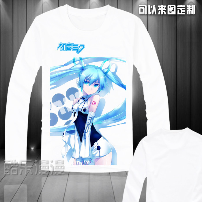 初音未来动漫周边 t恤  男女士 长袖 MIKU 葱娘  衣服 cos 秋冬装|ruв категории Мужская одежда, футболка - от Buy2taobao.com для оказания профессиональной услуги покупки агента Taobao