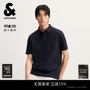 印花翻领短袖 春夏polo衫 杰克琼斯男装 T恤休闲运动宽松 吸湿速干