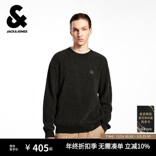 时尚 杰克琼斯男装 多色舒适针织衫 新款 潮流圆领套头宽松毛衣 冬季