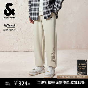 口袋贴布字母胶印长裤 杰克琼斯男装 NBA联名2025年新款 卫裤 子 秋季