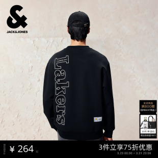 卫衣圆领套头长袖 春季 杰克琼斯男装 上衣225333128 商场爆款