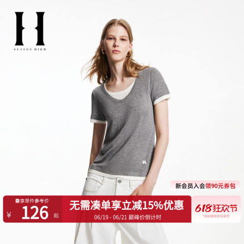 常规，圆领，假两件，底摆立体字母图案胶印