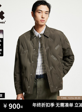 [商场尖货]杰克琼斯男秋冬新衣身字母胶印饰时尚基础尖领羽绒服