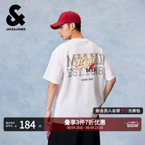 宽松版型，胸前迈阿密热队logo胶印装饰