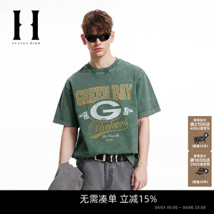 HIGH2026年春季 工棉T恤 SEASON 男装 绿湾包装 男款 NFL联名 短袖
