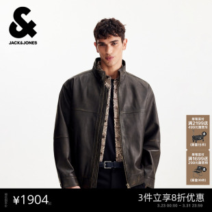 时尚 杰克琼斯2026年春季 夹克宽松立领长袖 男装 外套潮上衣 新款