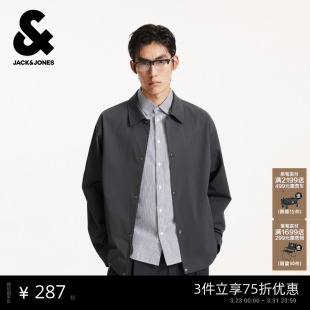 略宽松翻领领口抽绳款 春季 杰克琼斯男装 夹克225321094 商场爆款