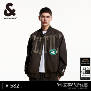 凯尔特人队篮球25棒球领夹克外套款 NBA联名款 春秋季 杰克琼斯男装