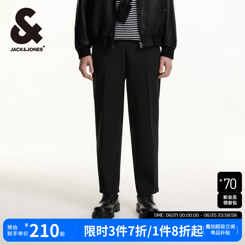 杰克琼斯春季新品锥形裤版型双侧插袋男士休闲裤长裤子男款男装