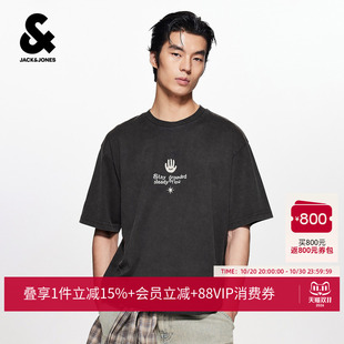 【星座系列】杰克琼斯男T恤百搭舒适时尚水洗印花纯棉226301035