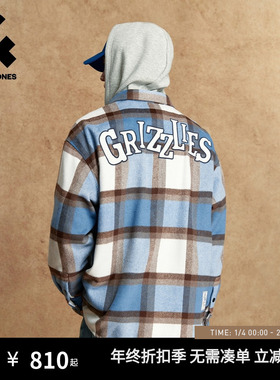 杰克琼斯NBA联名秋季男装衬衫外套宽松上衣2254O3003