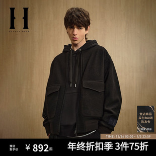 黑色舒适商务休闲潮流夹克外套男装 男士 HIGH24年秋冬新款 SEASON