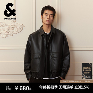 潮流羽绒服时尚 新款 百搭外套宽松立领刺绣上衣 士冬季 杰克琼斯男装