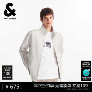 杰克琼斯男装NBA骑士队联名款2026春季新款立领宽松百搭卫衣外套