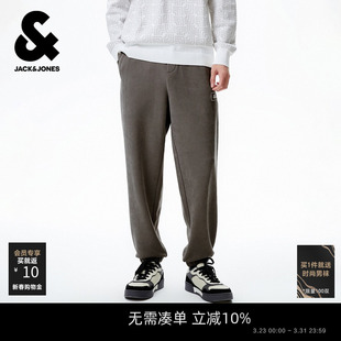 春季 长裤 新款 运动舒适抽绳松紧腰头宽松束脚裤 子 卫裤 杰克琼斯男装